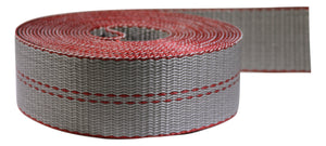 2 Heavy Duty Grey Webbing W/ Red Edge Guard - 12 000 Lb.