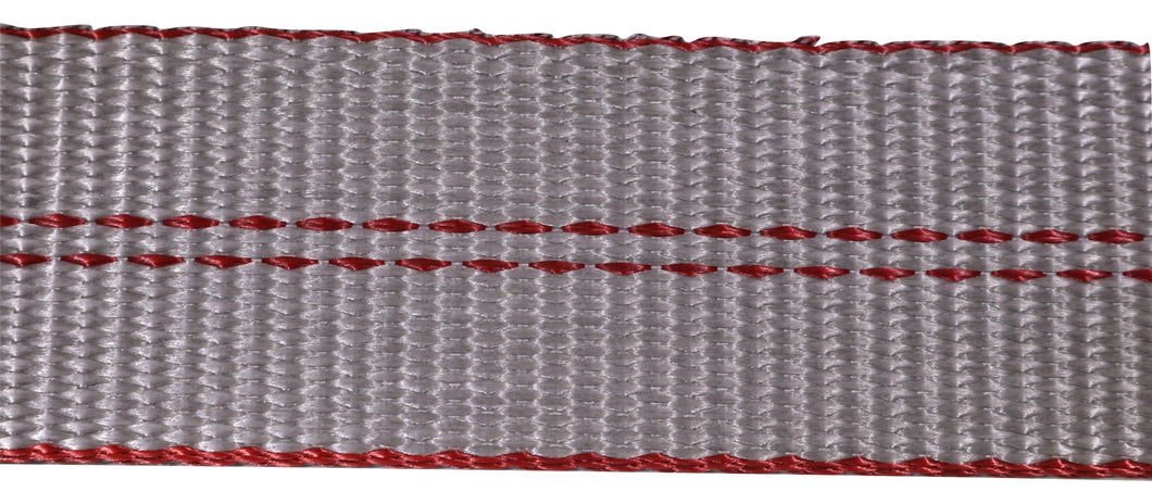 2 Heavy Duty Grey Webbing W/ Red Edge Guard - 12 000 Lb.